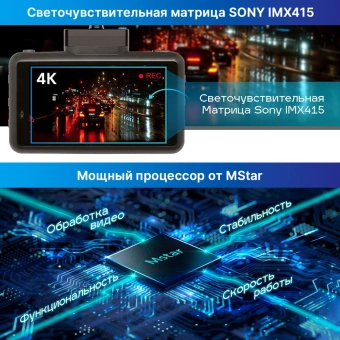 Видеорегистратор с радар-детектором TrendVision DriveCam Real 4K Signature LNA GPS ГЛОНАСС от магазина РЭССИ