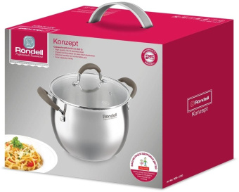 Кастрюля Rondell Konzept RDS-1230 6л. d=22см (с крышкой) стальной от магазина РЭССИ