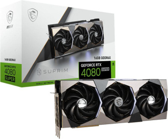 Видеокарта MSI PCI-E 4.0 RTX 4080 SUPER 16G SUPRIM NVIDIA GeForce RTX 4080 Super 16Gb 256bit GDDR6X 2610/23000 HDMIx1 DPx3 HDCP Ret от магазина РЭССИ
