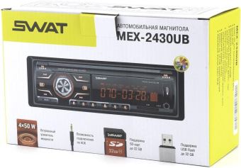 Автомагнитола Swat MEX-2430UB 1DIN 4x50Вт (SWAT MEX-2430UB) от магазина РЭССИ