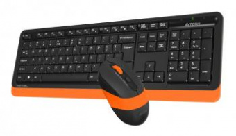 Клавиатура + мышь A4Tech Fstyler FG1010 клав:черный/оранжевый мышь:черный/оранжевый USB беспроводная Multimedia от магазина РЭССИ