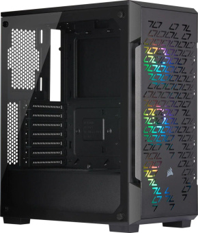 Корпус Corsair iCUE 220T RGB черный без БП ATX 3x120mm 4x140mm 2xUSB3.0 audio bott PSU от магазина РЭССИ