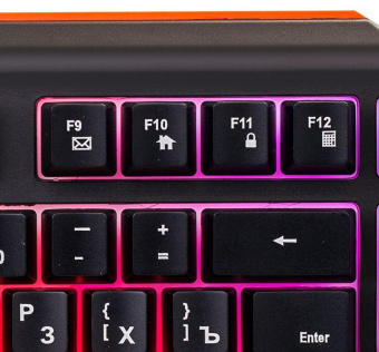 Клавиатура Оклик 710G BLACK DEATH черный/серый USB Multimedia for gamer LED от магазина РЭССИ