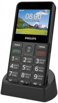 Мобильный телефон Philips E207 Xenium 32Mb черный моноблок 2Sim 2.31" 240x320 Nucleus 0.08Mpix GPS GSM900/1800 GSM1900 FM A-GPS microSD max32Gb от магазина РЭССИ