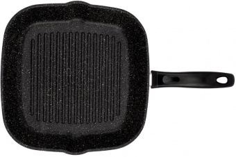 Сковорода-гриль Starwind Chef SW-CH3027G квадратная покрытие: Pfluon ручка несъемная (с крышкой) черный от магазина РЭССИ