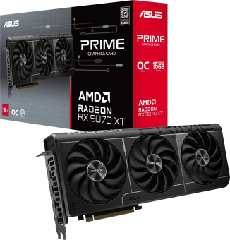 Видеокарта Asus PCI-E PRIME-RX9070XT-O16G AMD Radeon RX 9070XT 16Gb 256bit GDDR6 2460/20000 HDMIx1 DPx3 HDCP Ret от магазина РЭССИ