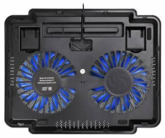 Подставка для ноутбука Buro BU-LCP140-B214 14"335x265x22мм 1xUSB 2x 140ммFAN 480г металлическая сетка/пластик черный от магазина РЭССИ