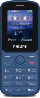 Мобильный телефон Philips E2101 Xenium синий моноблок 2Sim 1.77" 128x160 Thread-X GSM900/1800 MP3 FM microSD max32Gb от магазина РЭССИ