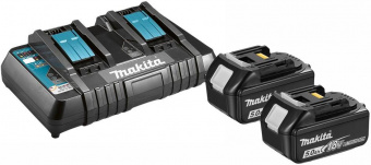 Батарея аккумуляторная Makita BL1850B 18В 5Ач Li-Ion (З/У в компл.) (191L75-3) от магазина РЭССИ