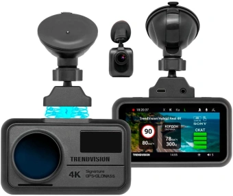 Видеорегистратор с радар-детектором TrendVision DriveCam Real 4K Signature LNA GPS ГЛОНАСС от магазина РЭССИ