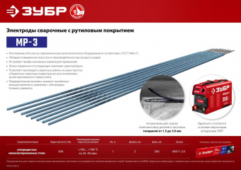 Электроды Зубр Мастер D2мм L300мм 1000гр (40011-2.0) от магазина РЭССИ