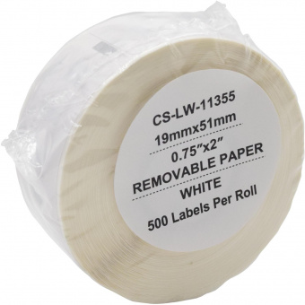 Этикетки Cactus CS-LW-11355 сег.:51x19мм черный белый 500шт/рул Dymo Label Writer 450/4XL от магазина РЭССИ
