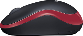 Мышь Logitech M185 красный/черный оптическая (1000dpi) беспроводная USB1.1 для ноутбука (2but) от магазина РЭССИ
