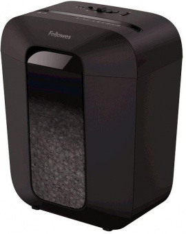 Шредер Fellowes PowerShred LX41 черный (секр.P-4) перекрестный 8лист. 17лтр. скрепки скобы пл.карты от магазина РЭССИ