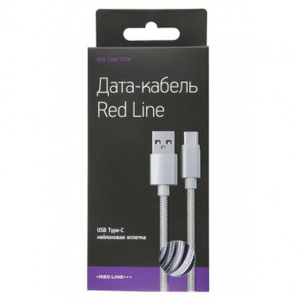 Кабель Redline УТ000014156 USB (m)-USB Type-C (m) 2м серебристый от магазина РЭССИ