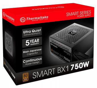 Блок питания Thermaltake ATX 750W Smart BX1 80+ bronze (24+4+4pin) APFC 120mm fan 8xSATA RTL от магазина РЭССИ
