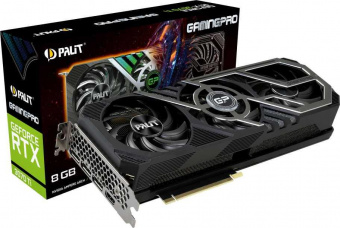 Видеокарта Palit PCI-E 4.0 PA-RTX3070TI GAMINGPRO 8G NVIDIA GeForce RTX 3070TI 8192Mb 256 GDDR6X 1575/19000 HDMIx1 DPx3 HDCP Ret от магазина РЭССИ