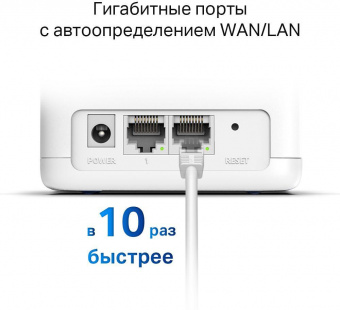 Бесшовный Mesh роутер Mercusys Halo H30G(3-pack) AC1300 10/100/1000BASE-TX белый (упак.:3шт) от магазина РЭССИ
