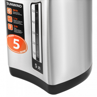 Термопот SunWind SUN-TP-3 5л. 800Вт черный/серебристый от магазина РЭССИ