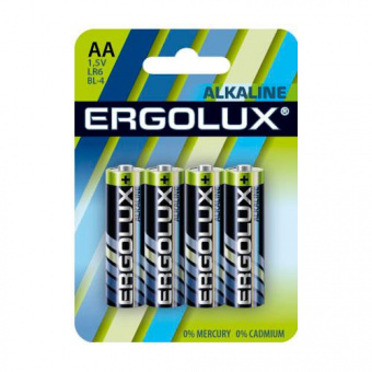 Батарея Ergolux Alkaline LR6-BL4 AA 2800mAh (4шт) блистер от магазина РЭССИ