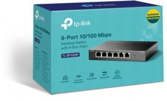 Коммутатор TP-Link TL-SF1006P 6x100Mb 4PoE+ 67W неуправляемый от магазина РЭССИ
