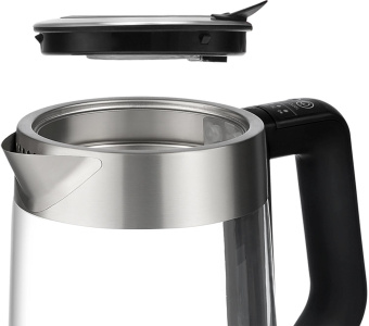 Чайник электрический Polaris PWK 1725CGLD 1.7л. 2200Вт серебристый матовый корпус: стекло/металл от магазина РЭССИ