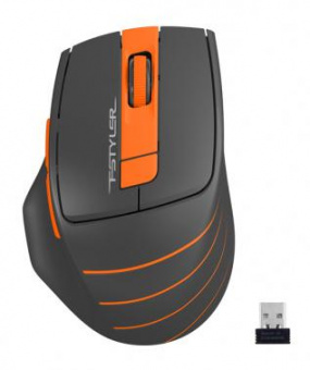 Мышь A4Tech Fstyler FG30 серый/оранжевый оптическая (2000dpi) беспроводная USB (6but) от магазина РЭССИ