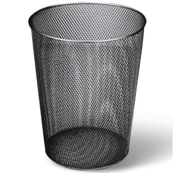 Металлическая корзина для бумаг BRAUBERG Germanium большая 9 литров черная 231958 от магазина РЭССИ