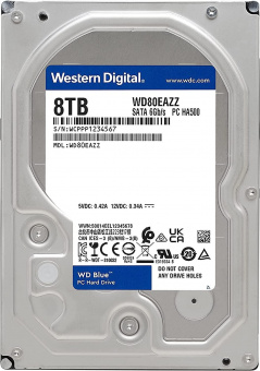 Жесткий диск WD SATA-III 8Tb WD80EAZZ Blue (5640rpm) 128Mb 3.5" от магазина РЭССИ