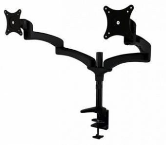Кронштейн для мониторов Cactus CS-VM-FE124D-BK черный 15"-27" макс.8кг настольный поворот и наклон от магазина РЭССИ