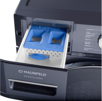 Стиральная машина Maunfeld MFWM1410SB02 класс: A+++ загр.фронтальная макс.:10кг темно-серебристый инвертер от магазина РЭССИ