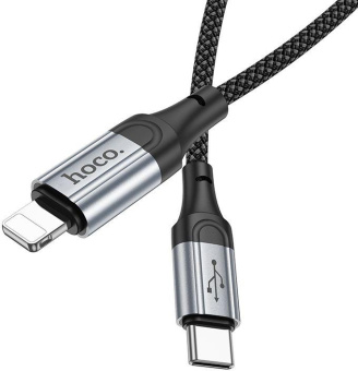 Кабель Hoco X102 Fresh iP USB Type-C (m)-Lightning (m) 1м черный коробка от магазина РЭССИ