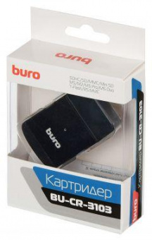 Устройство чтения карт памяти USB2.0 Buro BU-CR-3103 черный от магазина РЭССИ