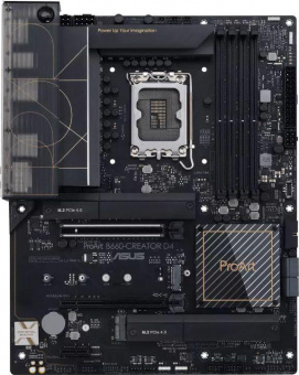 Материнская плата Asus PROART B660-CREATOR D4 Soc-1700 Intel B660 4xDDR4 ATX AC`97 8ch(7.1) 1 x 2.5Gigabit + Gigabit Ethernet RAID+HDMI+DP от магазина РЭССИ