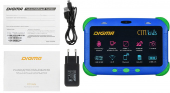 Планшет Digma CITI Kids MT8321 (1.3) 4C RAM2Gb ROM32Gb 7" IPS 1024x600 3G Android 9.0 синий 2Mpix 0.3Mpix BT WiFi Touch microSDHC 64Gb minUSB 2800mAh от магазина РЭССИ