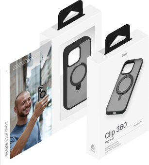 Чехол (клип-кейс) uBear для Apple iPhone 16 Pro Clip 360 with MagSafe черный (CS439BL63PRG-I24M) от магазина РЭССИ