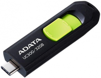 Флеш Диск A-Data 32Gb Type-C UC300 ACHO-UC300-32G-RBK/GN USB3.2 черный/зеленый от магазина РЭССИ