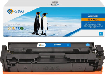 Картридж лазерный G&G GG-CF401X CF401X голубой (2300стр.) для HP CLJ M252/252N/252DN/252DW/M277n/M277DW от магазина РЭССИ