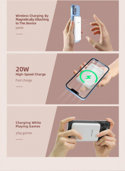 Мобильный аккумулятор Romoss WSS05 5000mAh 3A PD беспров.зар. белый от магазина РЭССИ