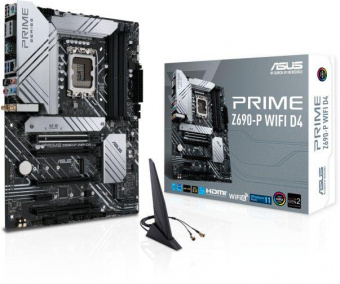 Материнская плата Asus PRIME Z690-P WIFI D4 Soc-1700 Intel Z690 4xDDR4 ATX AC`97 8ch(7.1) 2.5Gg RAID+HDMI+DP от магазина РЭССИ