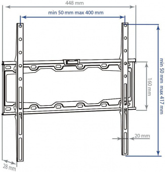 Кронштейн для телевизора Kromax ELEMENT-3 черный 22"-65" макс.50кг настенный фиксированный от магазина РЭССИ