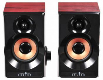 Колонки Оклик OK-161 2.0 черный/вишня 6Вт от магазина РЭССИ