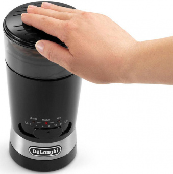 Кофемолка Delonghi KG210 170Вт сист.помол.:ротац.нож вместим.:90гр черный от магазина РЭССИ