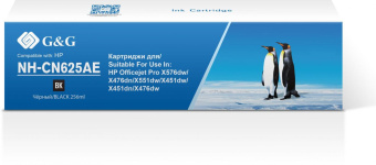 Картридж струйный G&G NH-CN625AE черный (256мл) для HP Officejet Pro X576dw/X476dn/X551dw/X451dw от магазина РЭССИ