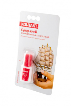 Клей КОНТАКТ Супер-клей с кисточкой (5г) BL1 в шоу-боксе 10шт от магазина РЭССИ