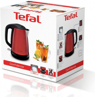 Чайник электрический Tefal KI270530 1.7л. 2400Вт красный (корпус: металл) от магазина РЭССИ