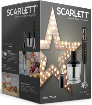 Блендер погружной Scarlett Золотая коллекция SC-HB42F72 700Вт черный/золотистый от магазина РЭССИ