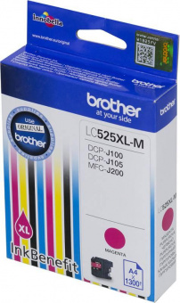 Картридж струйный Brother LC525XLM пурпурный (1300стр.) для Brother DCP-J100/J105/J200 от магазина РЭССИ
