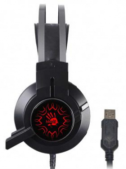 Наушники с микрофоном A4Tech Bloody J437 черный 1.8м мониторные USB оголовье (J437) от магазина РЭССИ