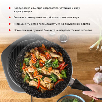 Сковорода Starwind Chef SW-CH3026 круглая 26см покрытие: Quantum2 ручка несъемная (без крышки) черный (SW-CH3026/КОР) от магазина РЭССИ